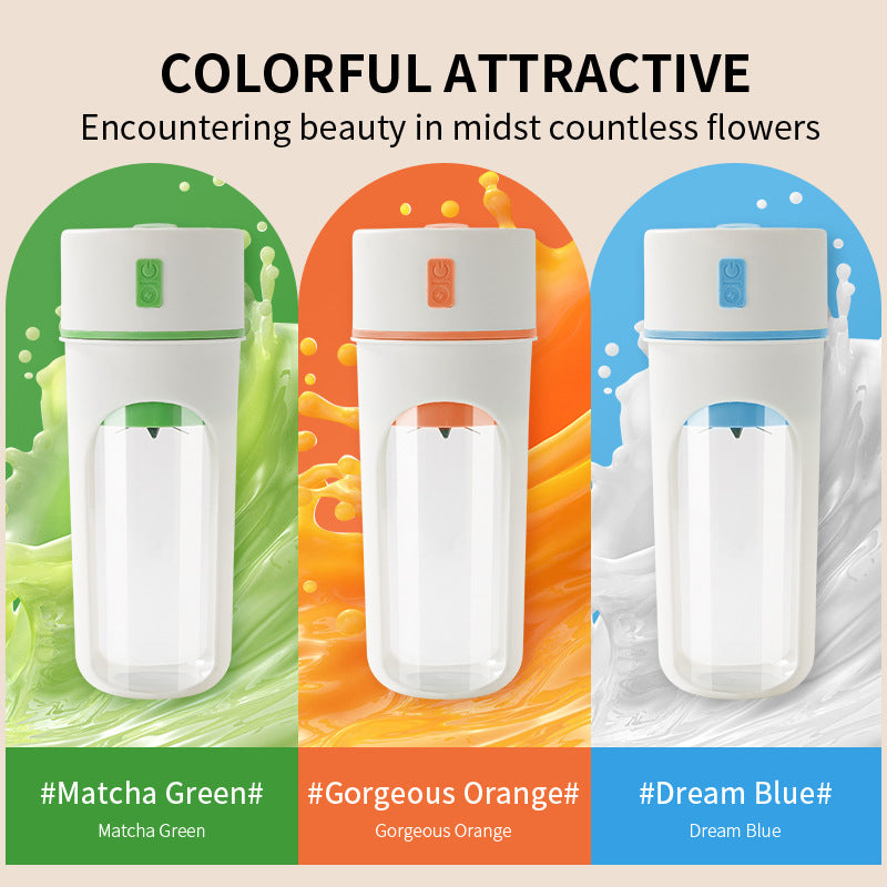Portable USB Rechargeable Electric Juicer Blender – Wireless Citrus Orange Juicer, Mini Fruit Mixer & Ice Crushing Food Processor Cup